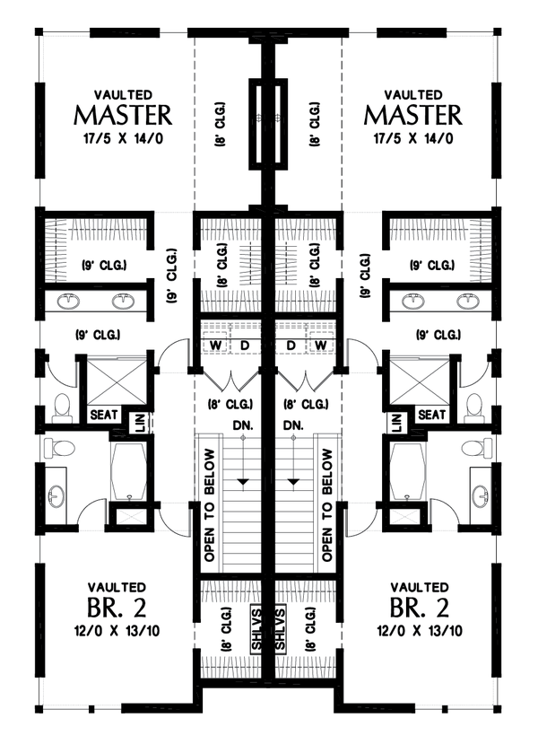 Architectural House Design - Contemporary Floor Plan - Upper Floor Plan #48-1020