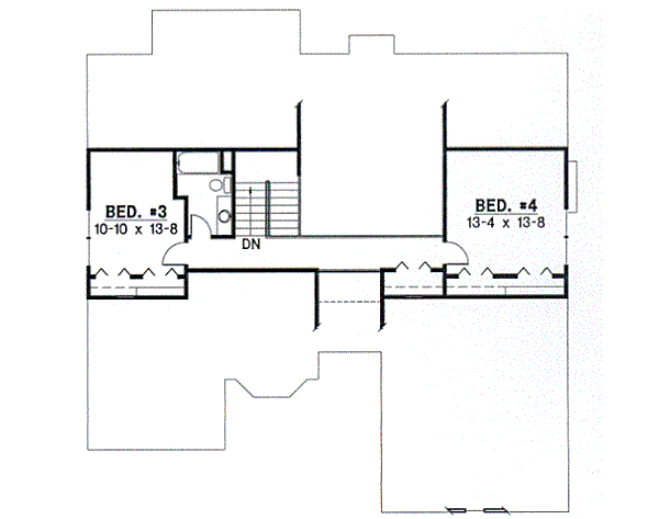 European Floor Plan - Upper Floor Plan #67-712