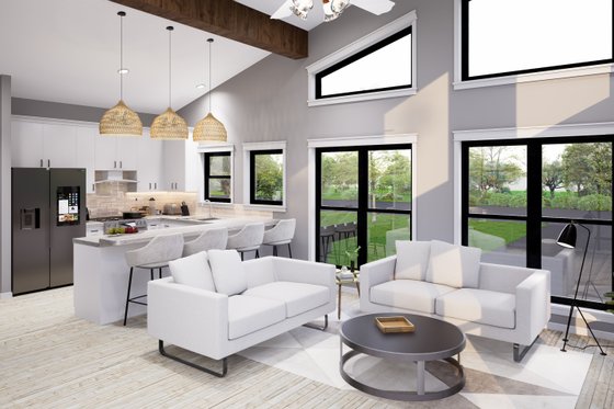 Interior - Kitchen 1 for Country House Plan #932-380 - 1 bed, 1 bath