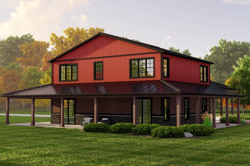 Dream House Plan - Exterior - Other Elevation for Barndominium House Plan #1064-230 - 3 bed, 2.5 bath