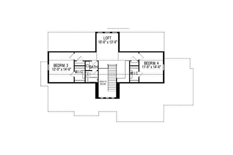 Architectural House Design - Floor Plan - Upper Floor for Ranch House Plan #920-83 - 6 bed, 4.5 bath