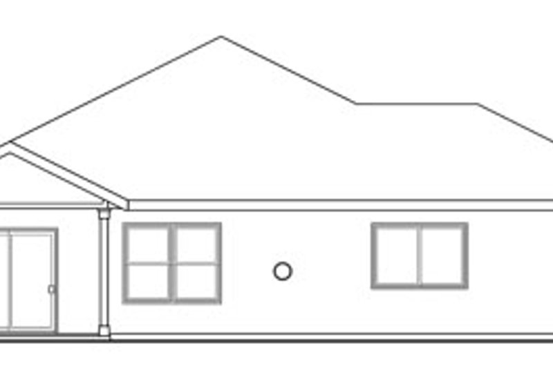 Dream House Plan - Exterior - Rear Elevation for Craftsman House Plan #124-780 - 3 bed, 2 bath