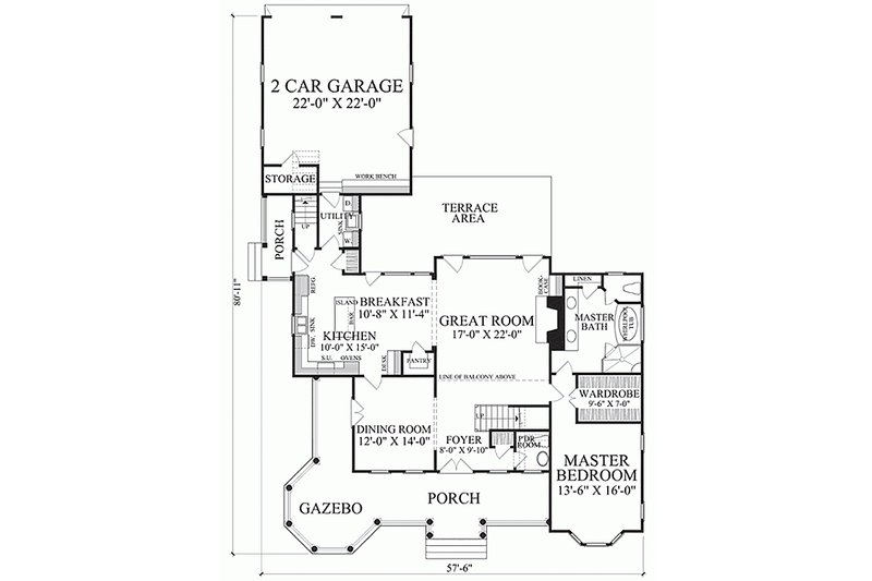Dream House Plan - Southern Floor Plan - Main Floor Plan #137-118