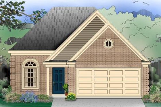 Exterior - Front Elevation for European House Plan #81-689 - 3 bed, 2 bath