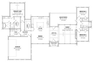 Floor Plan - Main Floor for Modern House Plan #1096-78 - 3 bed, 2 bath