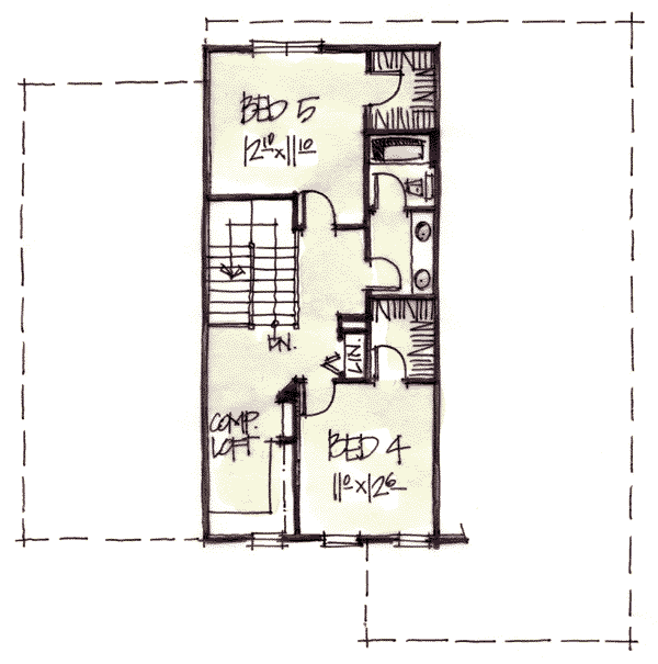 Dream House Plan - European Floor Plan - Upper Floor Plan #20-242
