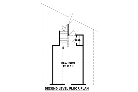 Floor Plan - Upper Floor for European House Plan #81-1425 - 3 bed, 2 bath