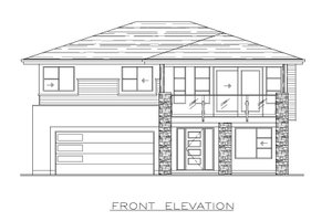Exterior - Front Elevation 3 for Contemporary House Plan #1100-37 - 4 bed, 2 bath