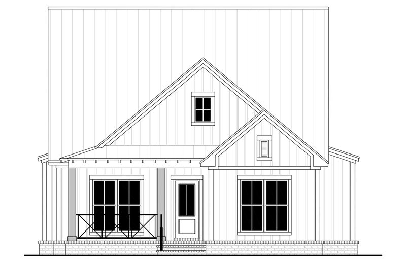 House Blueprint - Exterior - Front Elevation 4 for Farmhouse House Plan #430-243 - 4 bed, 3.5 bath