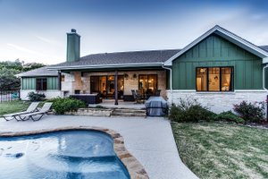 Exterior - Rear Elevation 1 for Craftsman House Plan #935-12 - 3 bed, 2 bath