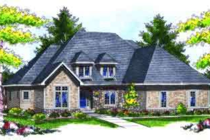 European Style House Plan - 4 Beds 3.5 Baths 2698 Sq/Ft Plan #70-731