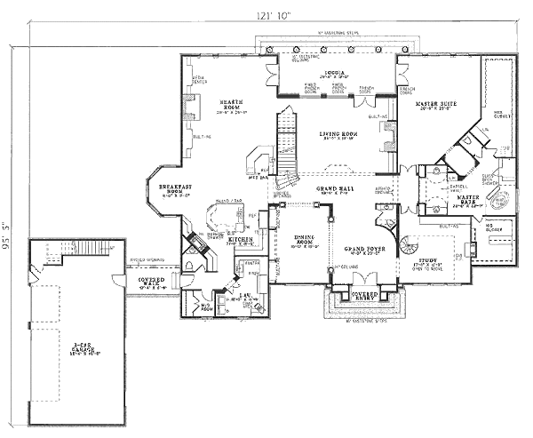 European Floor Plan - Main Floor Plan #17-2278