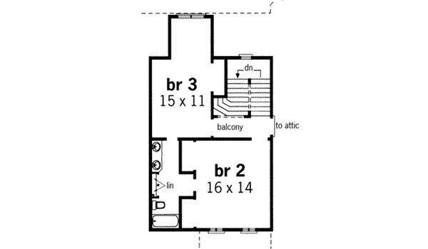 House Plan Design - European Floor Plan - Upper Floor Plan #45-148