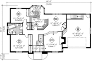 Ranch Style House Plan - 2 Beds 1 Baths 1235 Sq/Ft Plan #25-1096 