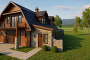 Barndominium Style House Plan - 1 Beds 1.5 Baths 1250 Sq/Ft Plan #921-29 Exterior 