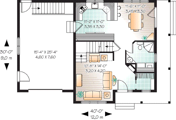 Architectural House Design - Country Floor Plan - Main Floor Plan #23-626
