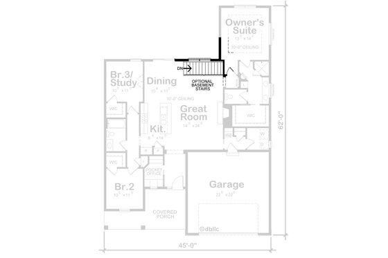 Floor Plan - Other Floor for Farmhouse House Plan #20-2393 - 3 bed, 2 bath