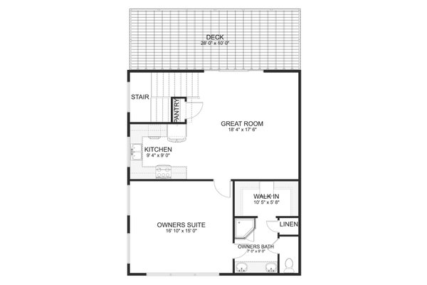 Modern Floor Plan - Upper Floor Plan #1060-155