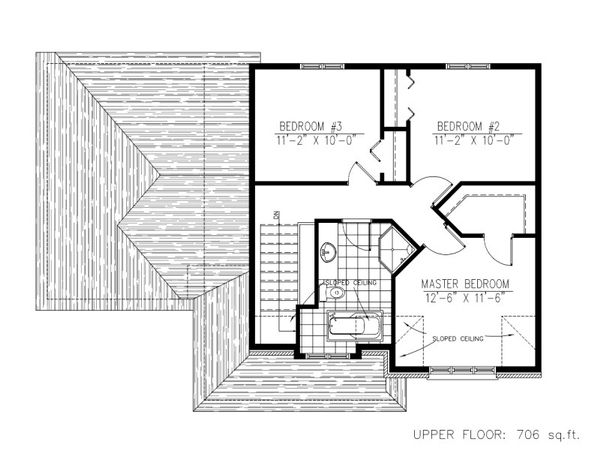 Country Floor Plan - Upper Floor Plan #138-342