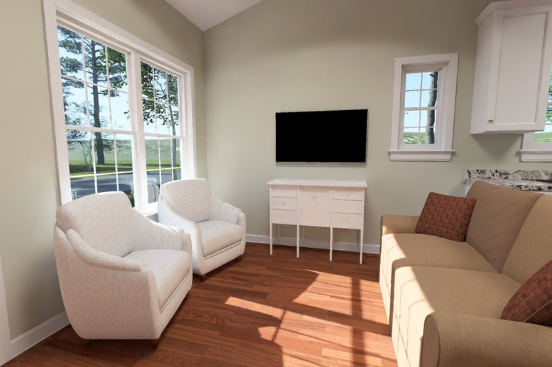 House Blueprint - Interior - Family Room 3 for Cottage House Plan #513-2450 - 2 bed, 1 bath