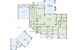 Floor Plan - Main Floor for European House Plan #17-2505 - 6 bed, 5 bath