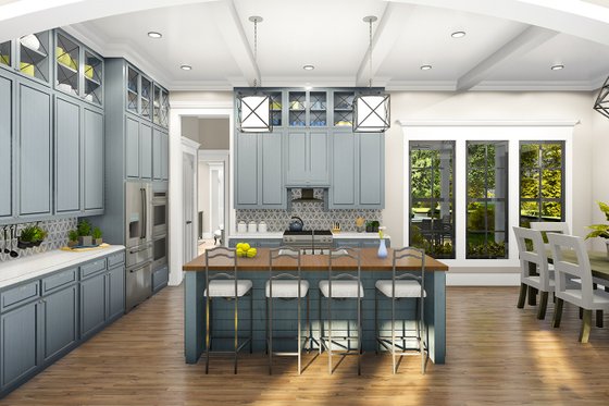 Interior - Kitchen 2 for Ranch House Plan #406-9655 - 3 bed, 2 bath