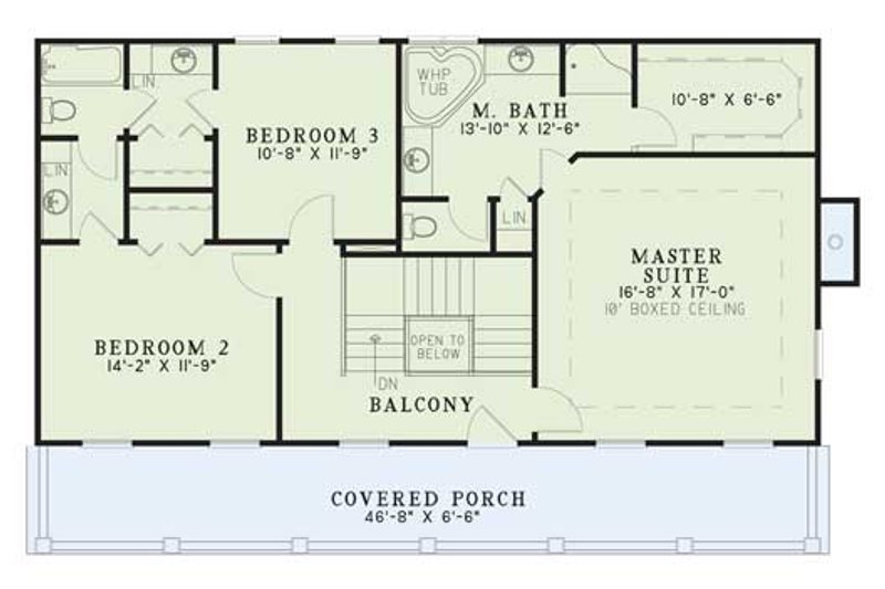 Home Plan - Floor Plan - Upper Floor for Classical House Plan #17-2700 - 3 bed, 2.5 bath