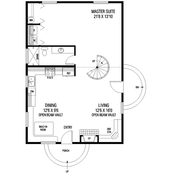 Home Plan - Traditional Floor Plan - Main Floor Plan #60-633