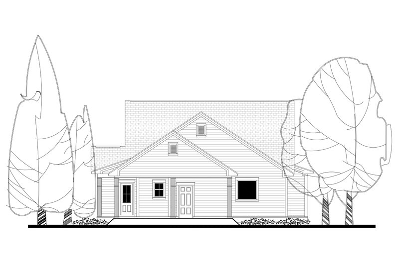 House Design - Exterior - Rear Elevation for Traditional House Plan #430-146 - 4 bed, 2.5 bath