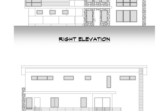 Exterior - Other Elevation 3 for Contemporary House Plan #1066-191 - 6 bed, 4.5 bath