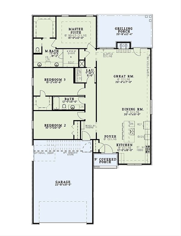 Home Plan - Traditional Floor Plan - Main Floor Plan #17-2610