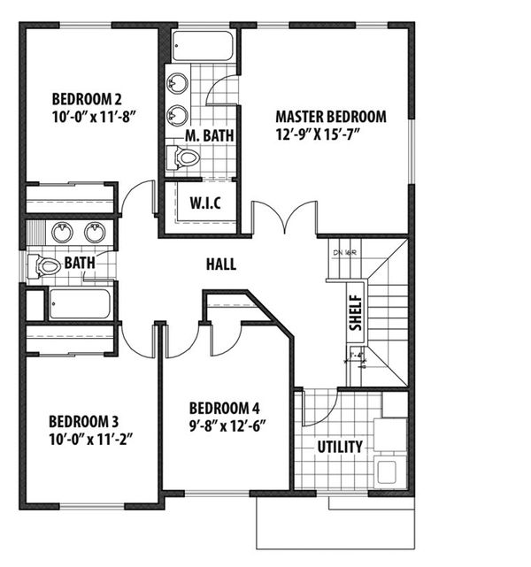 Dream House Plan - Country Floor Plan - Upper Floor Plan #569-33