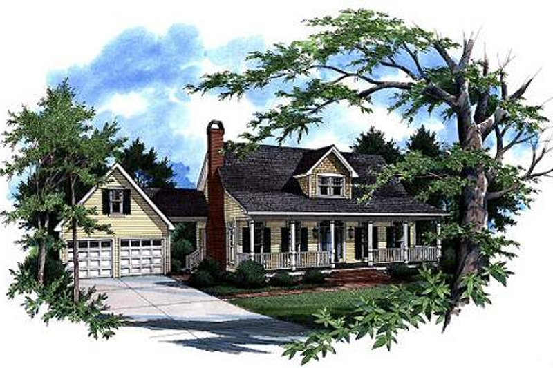 Home Plan - Country Exterior - Front Elevation Plan #41-141