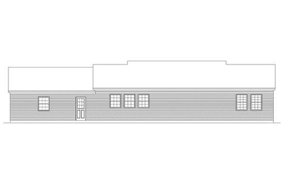 Exterior - Rear Elevation for Ranch House Plan #57-158 - 3 bed, 2 bath