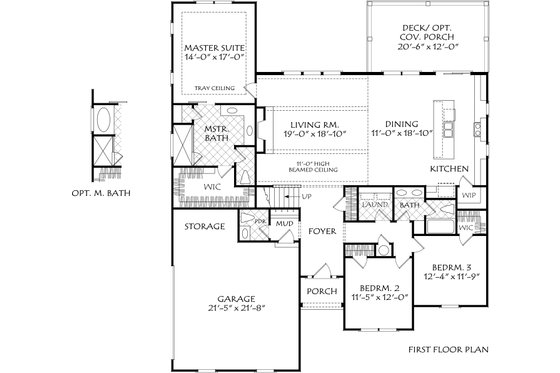 Floor Plan - Main Floor for Farmhouse House Plan #927-1016 - 4 bed, 3.5 bath
