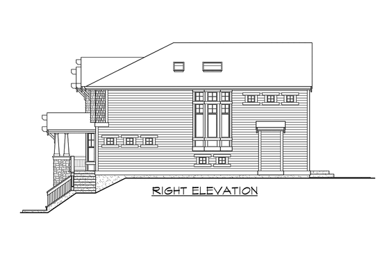 Exterior - Other Elevation 2 for Craftsman House Plan #132-124 - 3 bed, 2.5 bath