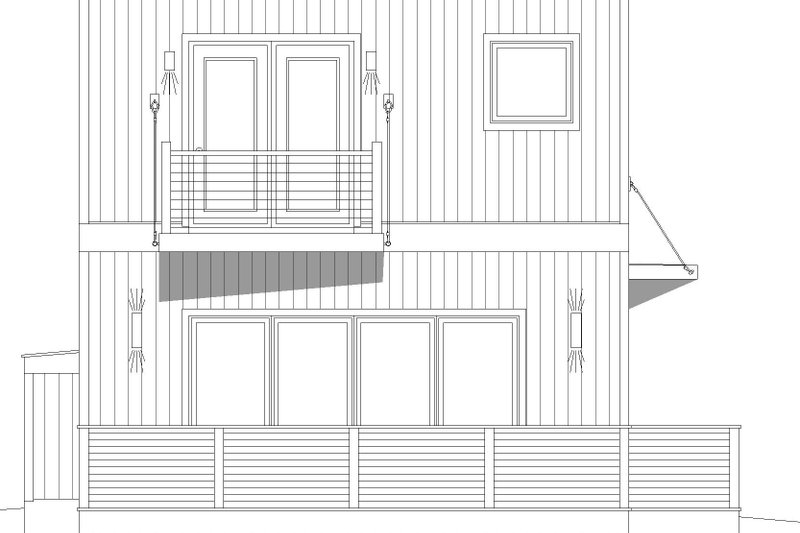 House Blueprint - Exterior - Front Elevation 3 for Modern House Plan #932-772 - 2 bed, 3.5 bath