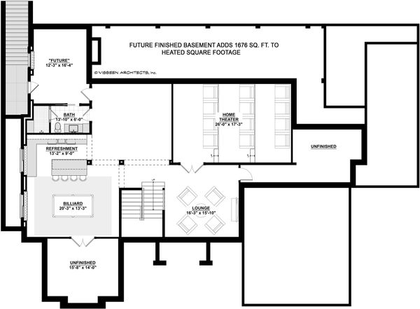Architectural House Design - Craftsman Floor Plan - Lower Floor Plan #928-321