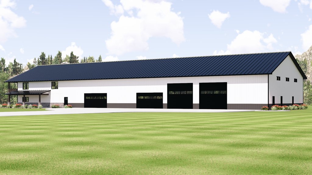 Exterior - Front Elevation 2 for Barndominium House Plan #1064-457 - 3 bed, 3.5 bath