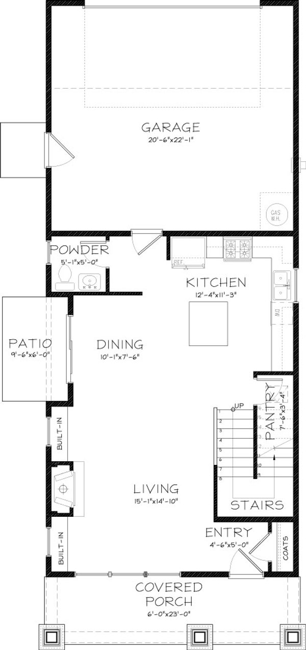 Architectural House Design - Craftsman Floor Plan - Main Floor Plan #895-149