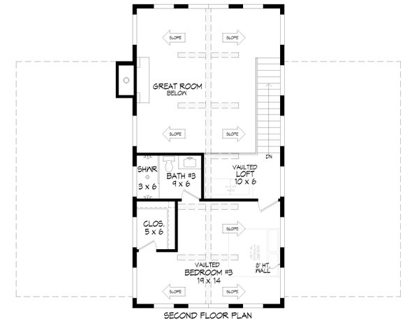 Barndominium Floor Plan - Upper Floor Plan #932-1134