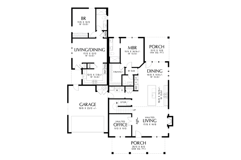 Home Plan - Floor Plan - Main Floor for Farmhouse House Plan #48-1108 - 4 bed, 3.5 bath