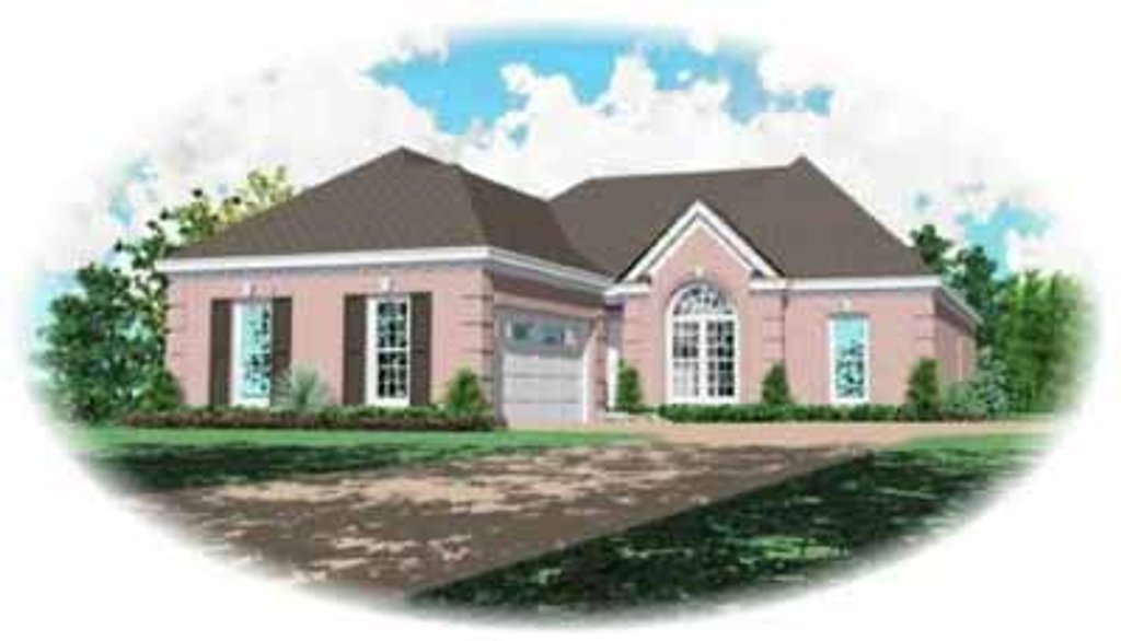 Exterior - Front Elevation 2 for Colonial House Plan #81-296 - 4 bed, 2 bath