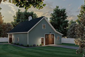 Exterior - Other Elevation for Traditional House Plan #455-205, 1 bath