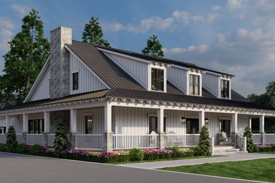 Exterior - Other Elevation for Country House Plan #923-30 - 4 bed, 3.5 bath