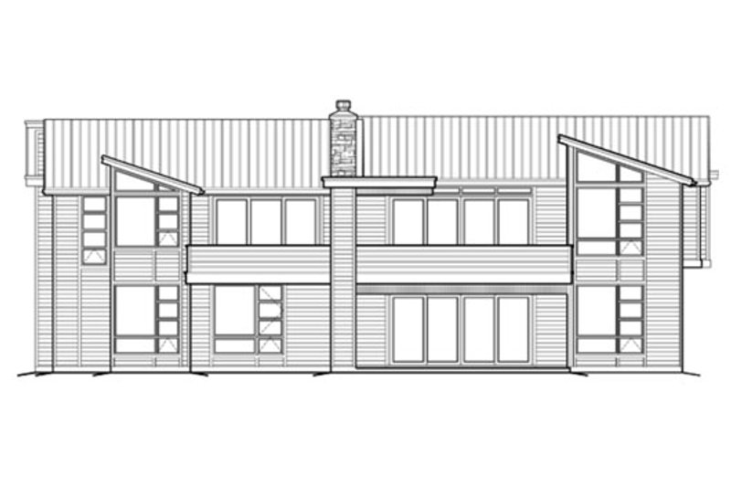 Dream House Plan - Exterior - Rear Elevation for Modern House Plan #48-457 - 4 bed, 3.5 bath