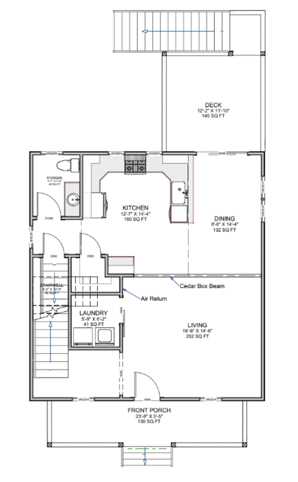 Craftsman Floor Plan - Main Floor Plan #1116-37