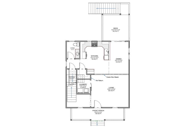 Dream House Plan - Floor Plan - Main Floor for Craftsman House Plan #1116-37 - 3 bed, 2.5 bath