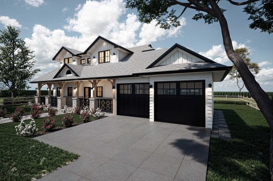 Exterior - Other Elevation for Farmhouse House Plan #1101-19 - 3 bed, 3 bath