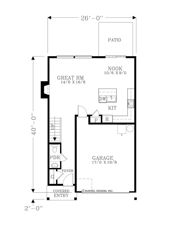 House Blueprint - Craftsman Floor Plan - Main Floor Plan #53-763